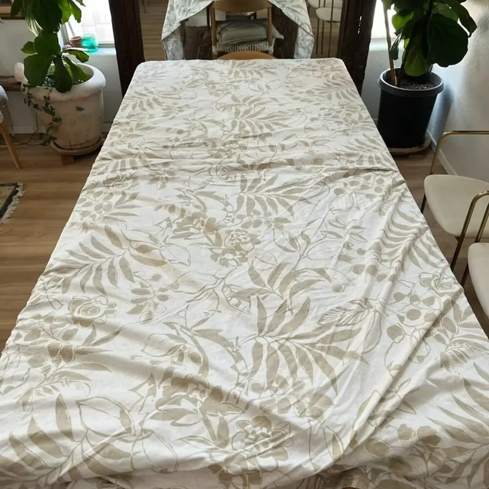 Ralph Lauren Cecily Palmetto King Size Duvet Cover Tan Botanical Cotton
